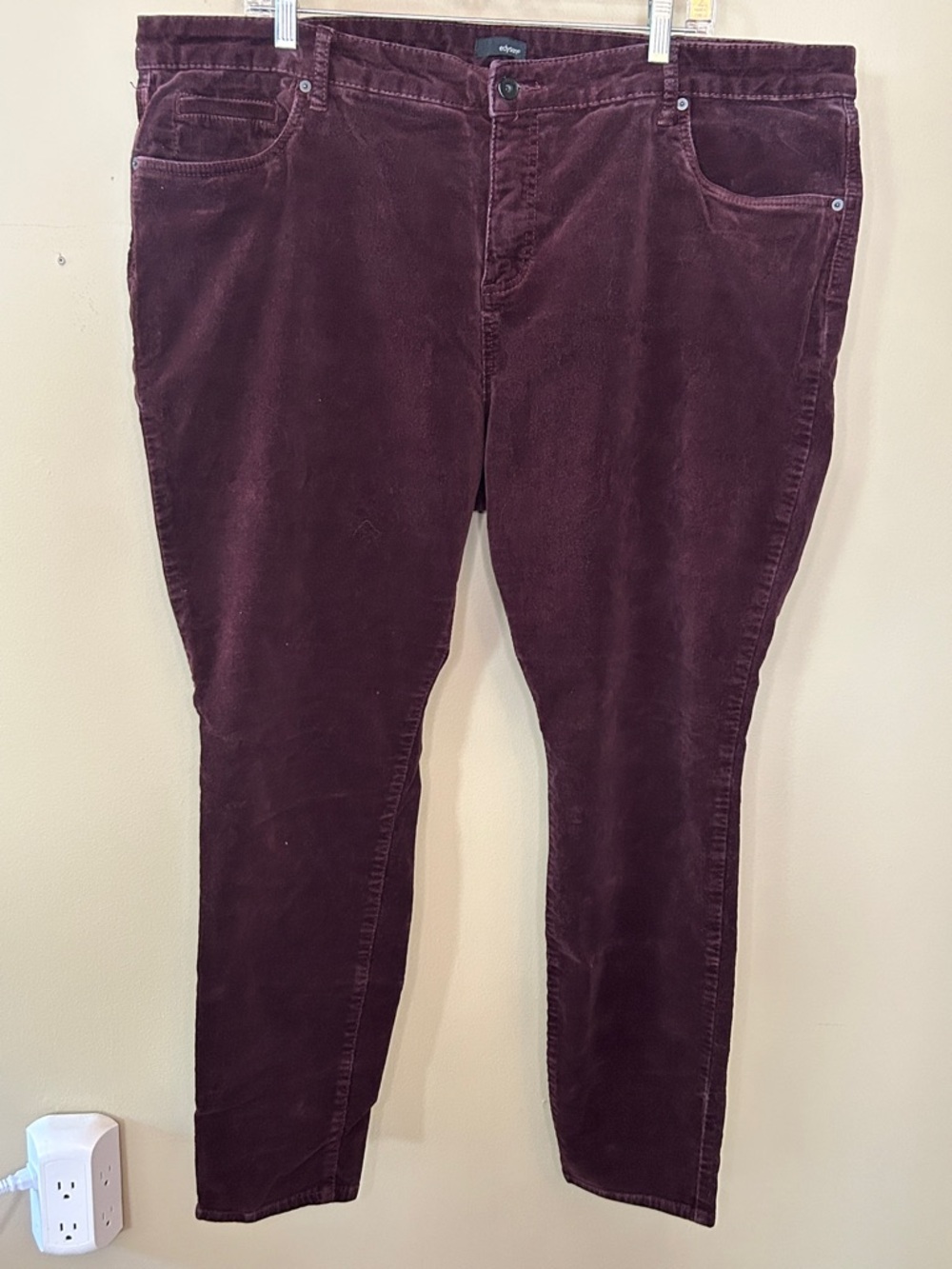 EDyson Deep Burgundy Corduroy Pants